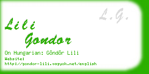 lili gondor business card